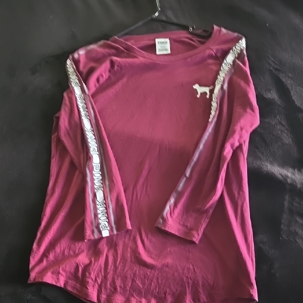 Pink Long Sleeve Shirt with Logo